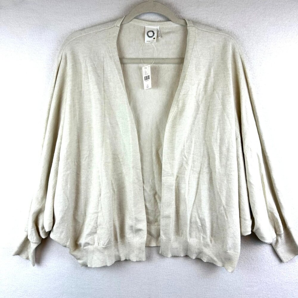 NWT Anthropologie Akemi + Kin Cream Cardigan One Size Balloon Lagenlook Casual